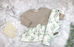 Girly Sweater beige / Aquarell Eukalyptus